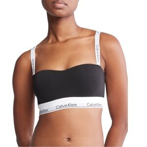 NWT Calvin Klein Women's Modern Cotton Lightly Lined
Bandeau Bralette